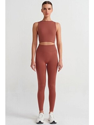 Basic Spor Hafif Tayt Kil Kırmızısı