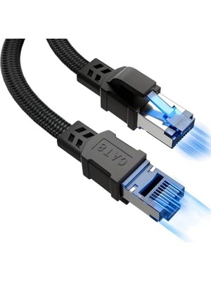 Aesco Cat 8 Ethernet Kablosu Lan Kablo 40GBPS 2000MHZ Süper Hızlı Ağ Kablosu Gigabit Pc, Laptop, Ps5/4, Steam, Xbox, Switch (10 Metre)