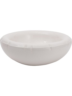 Mıck-Bone Gloss Kırık Beyaz Seramik Kase 32CM
