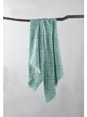 Denizli Concept Barok Peştemal Yeşil 90x170 cm Çift Yüz Jakarlı Dokuma Yumuşak Pamuk