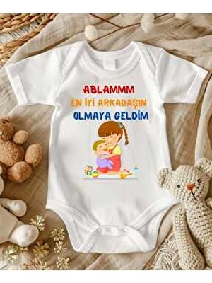 Lupi Abla Oldum Yazılı Bebek Ablaya Hediye Isimli Zibin