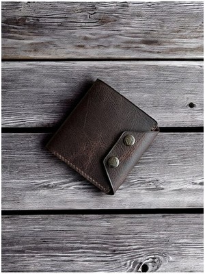 Kalkan Deri Tamamen El Yapımı Hakiki Deri Cüzdan - Zarif ve Şık Tasarım