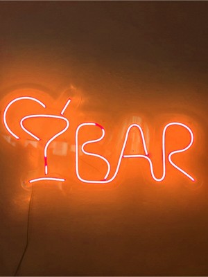 Bar Neon Tabela Neon Yazı LED Dekoratif Duvar Aydınlatması Neon Duvar Dekorasyonu