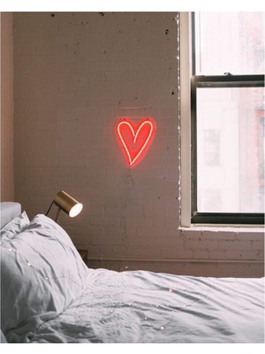 Kalp Neon LED Aydınlatma Gece Lambası Işıklı Duvar Dekor