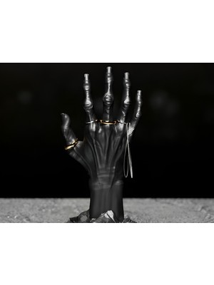 Öztürk Makine Korku Temalı Iskeletimsi El Yüzük Standı Heykel Biblo Dekor Dekorasyon