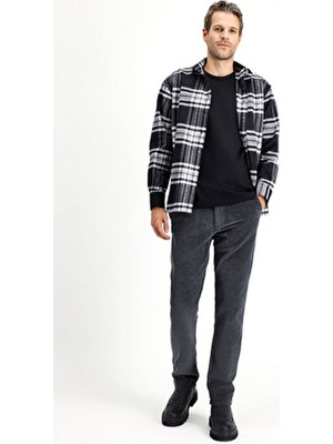 Kiğılı Relaxed Fit Rahat Kesim Pamuk Kadife Pantolon