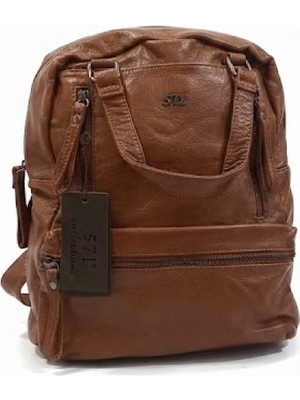 571COLLECTİONS   Ithal Yıkama  Deri  Sırt Çantası