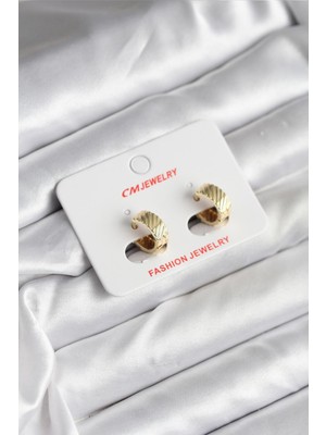 Hkursat 14K Gold Renk Kaplama cm Kadın Küpe