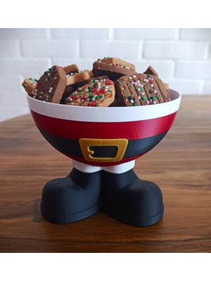 Öztürk Makine Santa Bowl Noel Baba Çikolata Kasesi Yılbaşı Süsü
