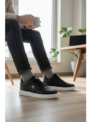 Enoch Suni Deri Beyaz Düz Tabanlı Erkek Casual Sneaker Ayakkabı