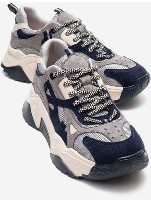 Luvi Lecce Lacivert Süet Multi Kadın Spor Ayakkabı