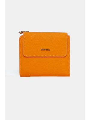 Massarelli x Rewina  Hakiki Deri Kadın Cüzdan TURUNCU-MCZ9738