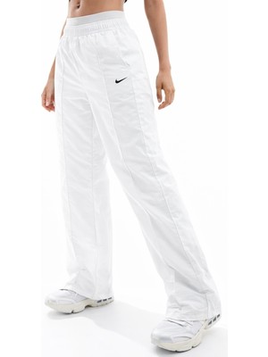 Nike Trend Woven Baggy Parachute Pants Kadın Dokuma Bol Kesim Paraşüt Eşofman Altı Beyaz