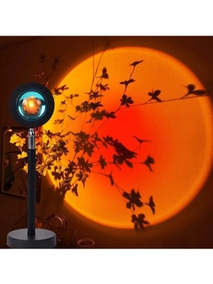 Kenko Gün Batımı Lambası  | Projektör Duvar Lambası 180 Derece Dönen USB Gece Lambası Influencer Işığı
