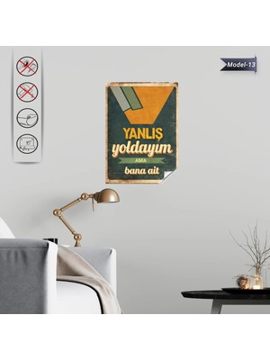 Akıllı Kağıt Statik Tutunma Özellikli Tablo - Poster Mizah (Model -13)