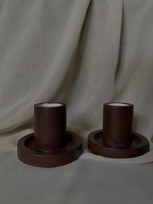 MumKusag Kahverengi Şamdan Iki Adet