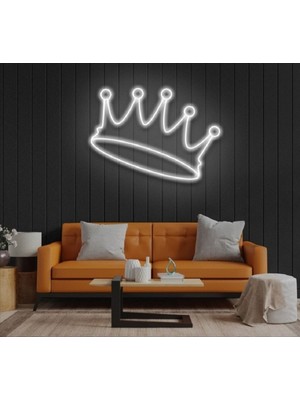 Kral Tacı- King - Neon LED Dekoratif Duvar Yazısı Tabelası Aydınlatması Gece Lambası Smc -1022