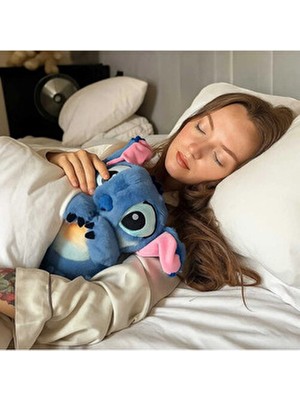  nefes alan peluş, uyku arkadaşım stitch mavi ve pembe, oyuncak ayıcık, peluş oyuncak