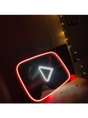 Kadem Youtube Neon LED Dekoratif Duvar Aydınlatması Neon Duvar Yazısı Sihirli LED