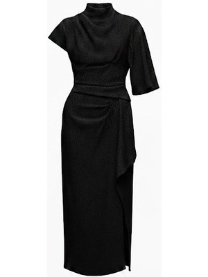 Kameya Asimetrik Drapeli Elbise 26W40826