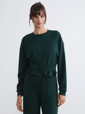 Lc Waikiki Yeni Sezon Kemer Detaylı Kadın Sweatshirt