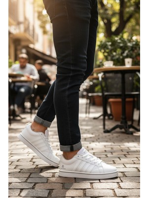 Enoch Court 3.0 Model Üç Bant Detaylı ve Kontrast Tabanlı Erkek Casual Sneaker