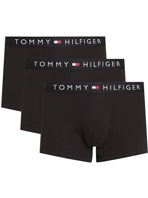 Tommy Hilfiger Erkek Siyah 3’lü Rib Trunk Boxer UM0UM03622