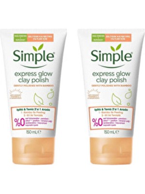 Simple Protect & Glow 2'si 1 Arada Işıltılı & Temiz Işıltısını Kaybetmiş Ciltler Için 150 ml X2 Adet