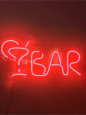 Bar Neon Tabela Neon Yazı LED Dekoratif Duvar Aydınlatması Neon Duvar Dekorasyonu