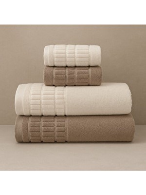 ayhanhome 4'lü Banyo Havlu Takımı 2 Adet 50X90-2 Adet 90X150
