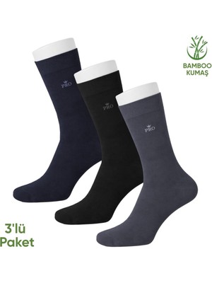Savage Bambu Erkek Soket Çorap - 3 Çift - Dikişsiz - Biga - 17619 - Set 1