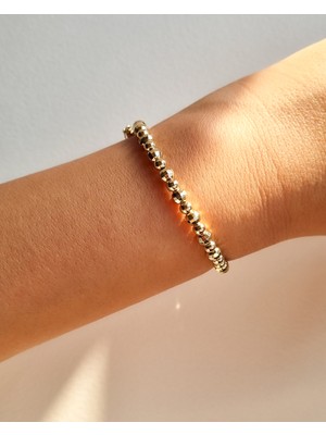 MoM's Collection Urban Kalın Kelepçe 14K Altın Kaplama Bileklik