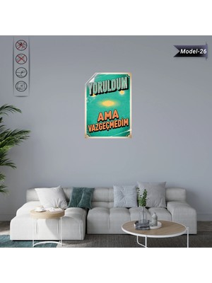 Akıllı Kağıt Statik Tutunma Özellikli Tablo - Poster Mizah (Model -26)