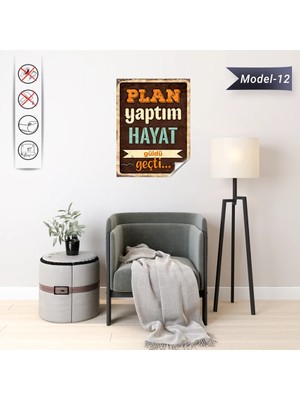 Akıllı Kağıt Statik Tutunma Özellikli Tablo - Poster Mizah (Model -12)