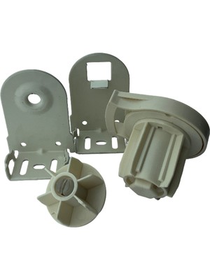 MorPerde 38 lik Stor Perde Jumbo Dişi Zincir Plastik Mekanizma, Yuvarlak Pimli Boru Sonu Tıpası, Geniş Kasa Kare Pimli ve Yuvarlak Delikli Metal Ayaklı Krem Takım