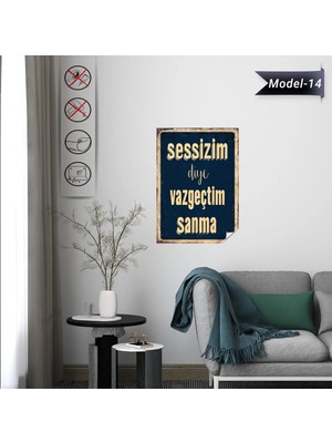Akıllı Kağıt Statik Tutunma Özellikli Tablo - Poster Mizah (Model -14)