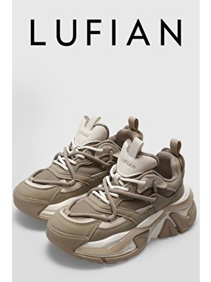 Lufian 122230015 Kate Sneaker Unisex Deri Spor Ayakkabı Bej