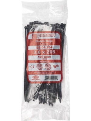 Cırt Kelepçe 100 Adet 3,6X205 mm 100 Adetlik