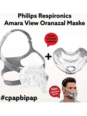 Philips Amara View Uyku Apnesi Maskesi Medium+Large