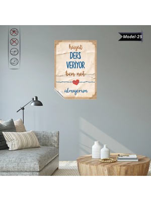 Akıllı Kağıt Statik Tutunma Özellikli Tablo - Poster Mizah (Model -25)