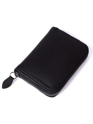 Newish Erkek Deri Bozuk Para Hazneli Kartlık ve Cüzdan NEW165 - Siyah
