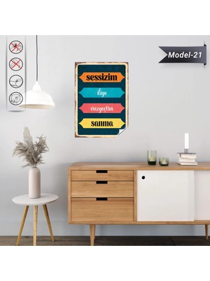 Akıllı Kağıt Statik Tutunma Özellikli Tablo - Poster Mizah (Model -21)