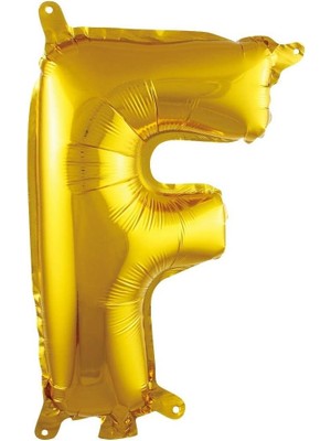 Aesco F Harfi 16 Inç Renk Folyo Balon 36 cm (Altın)