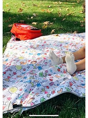 Aesco Su Geçirmez, Yer/masa Örtüsü, Aktivite, Yemek ve Oyun Için, Doğa Dostu ve Çevreci, Ekoteks Sertifikalı, (150X150CM)