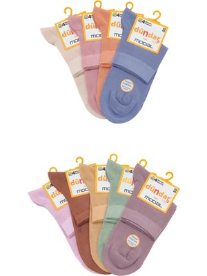 Dündar Plus Kadın Modal Soket(Konç) Çorap Seti (6'lı Set ) - Terletmez & Koku Yapmaz Açık Asorti