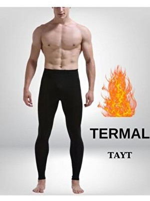 SEBURAM COLLECTION Kışlık Erkek Termal Tayt Siyah Dokuma Kumaş Özelliği ile Rahat Kullanım