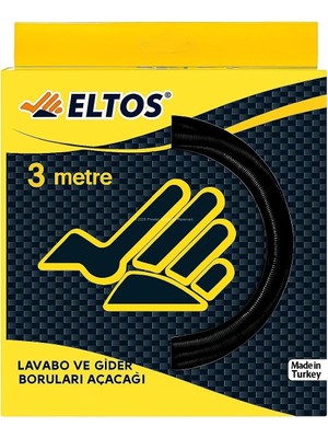 Aesco Lavabo Açma Teli, 6 mm Kalınlık, Dayanıklı Metal Tel, Lavabo ve Gider Borusu Açacağı, Tıkanıklık Giderici, Spiral Tel, Ergonomik Sap, Kolay Kullanım, Lavabo, Tuvalet, Banyo, Gider Açıcı (3 M)