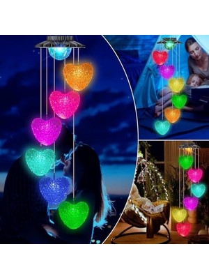 Aesco Güneş Enerjili Renk Geçişli Kristal Kalp AYDINLATMA/GT-SL40