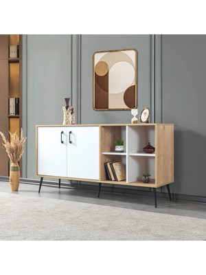 EVMO Home 4611 Şile 160 cm Konsol Beyaz-Safir