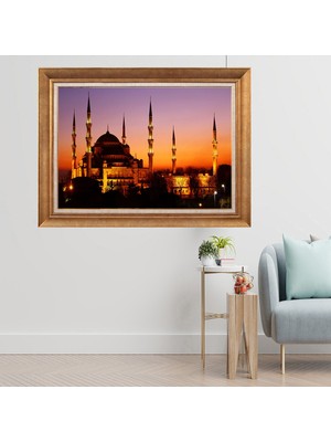Giyense Altın Varaklı Çerçeveli Paspartulu  Tablo CRD1019
